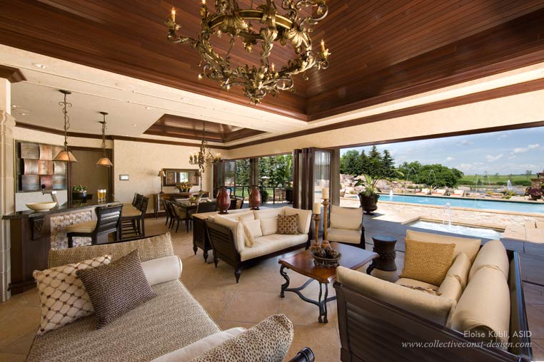 <strong>2010 ASID Design Excellence Award - Wildcard Category</strong><br />View of the pool from the Lanai.