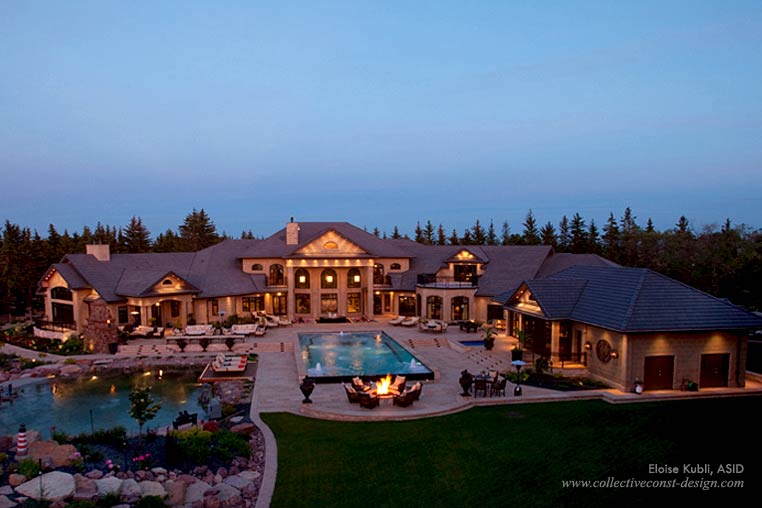 Majestic Mansion interior design and architectural styling by Eloise Kubli, ASID.