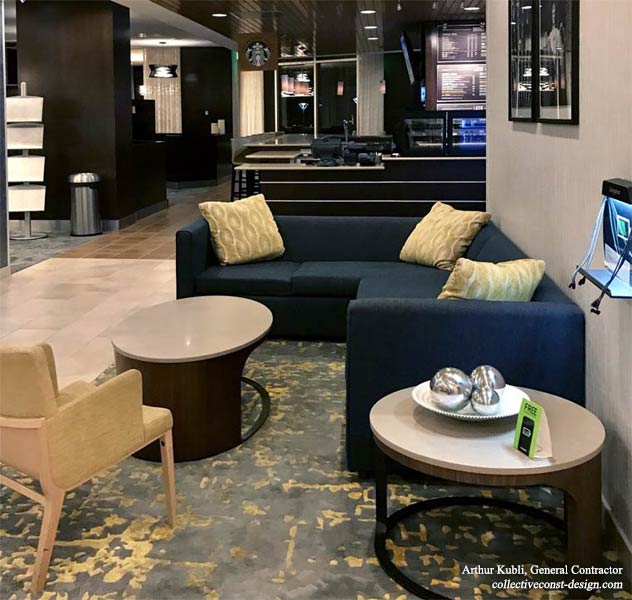 A comfortable array of seating and furniture configurations, Go Boards®, and other amenities were spec'd as part of the renovation.