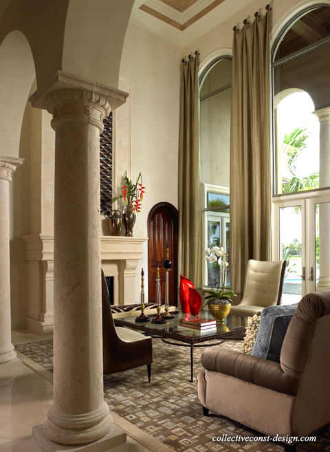 Custom high-end interior design living room. Living room, custom high-end interior design.